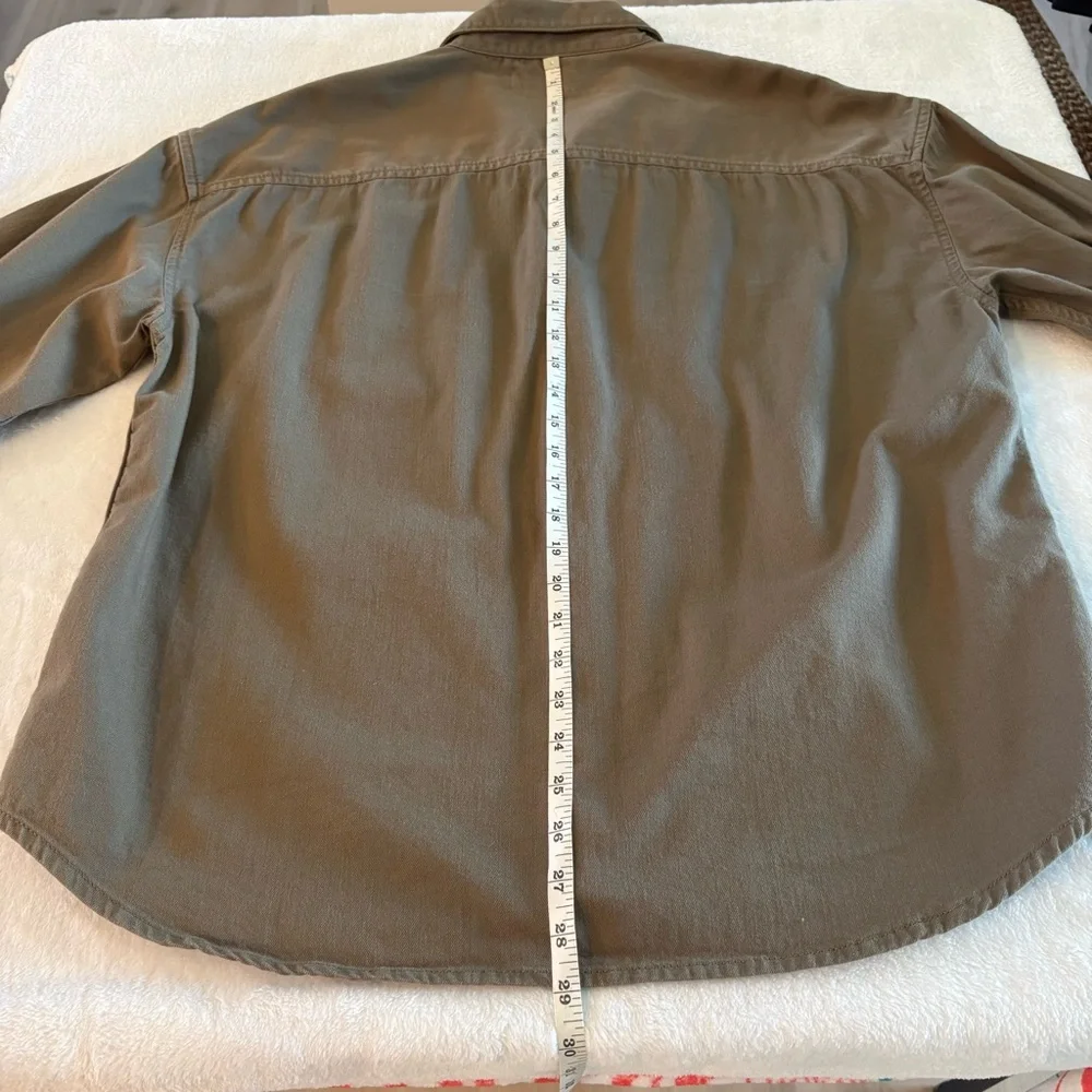 Frame Men's M Khaki Twill Button Down Shirt - Picture 13 of 14